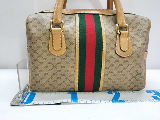 GUCCI GG Gucci 002.58.4422 Mini Boston Bag Old Gucci GG Sherry Line PVC/Leather Handbag