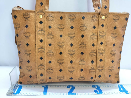 MCM MCM Visetos Pattern Brown Leather Tote Bag 9746N