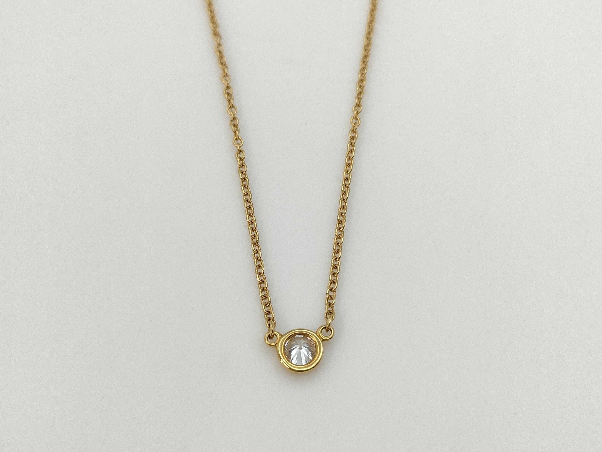 Tiffany & Co. By the Yard 1PD Au750 1.9g Necklace 