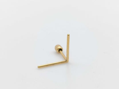 SHIHARA Single K18 0.2g Earrings 