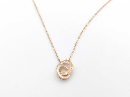 Cartier Love Circle Diamond Necklace in PG and Au750, 5.6g 