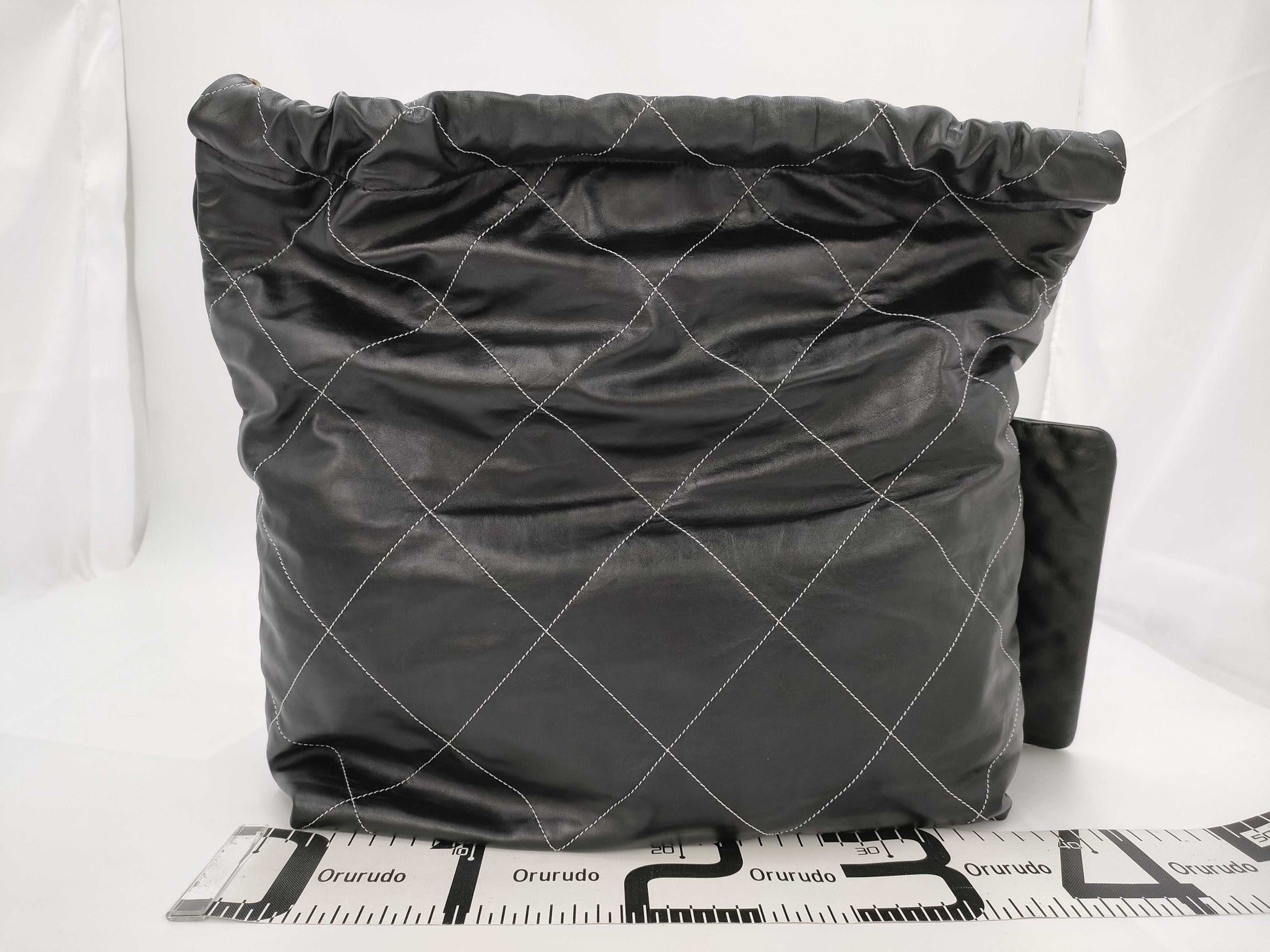 CHANEL Shoulder Bag AS3261 Black Calfskin MAT GOLD Shoulder Bag