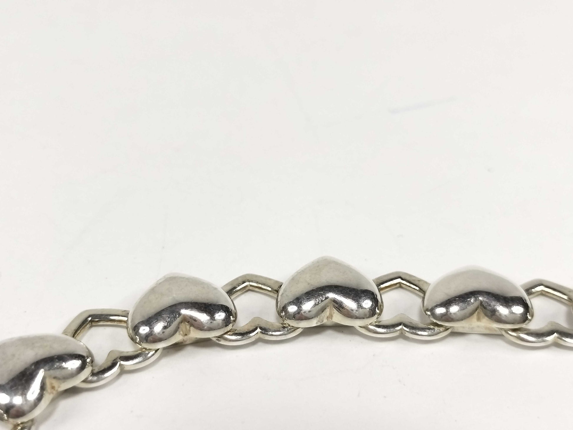 Tiffany & Co. Heart and Row Necklace, 925, 56.6g