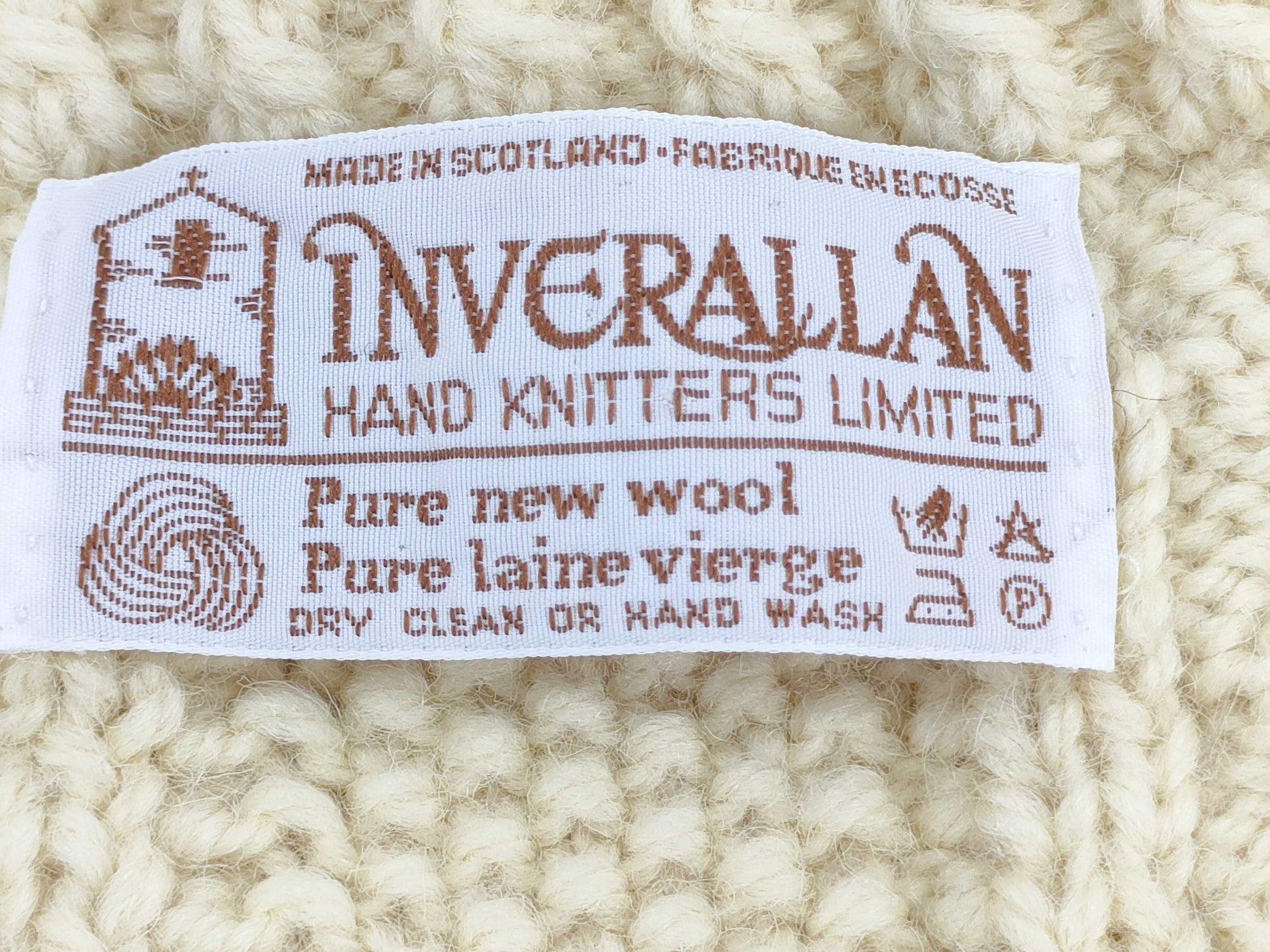 Inverallan A3 Cable Knit Sweater with Brown Tag, Cardigan