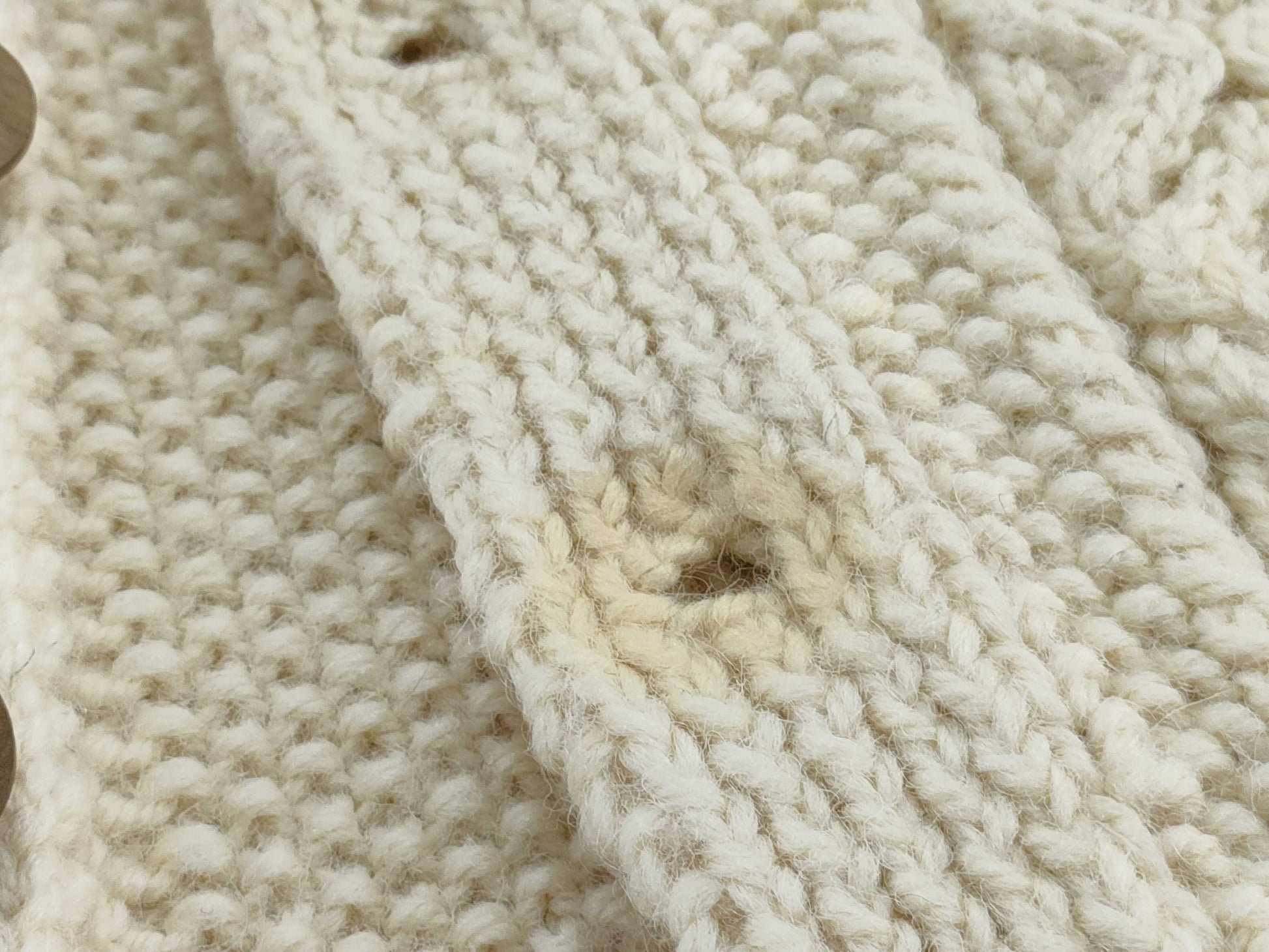 Inverallan A3 Cable Knit Sweater with Brown Tag, Cardigan