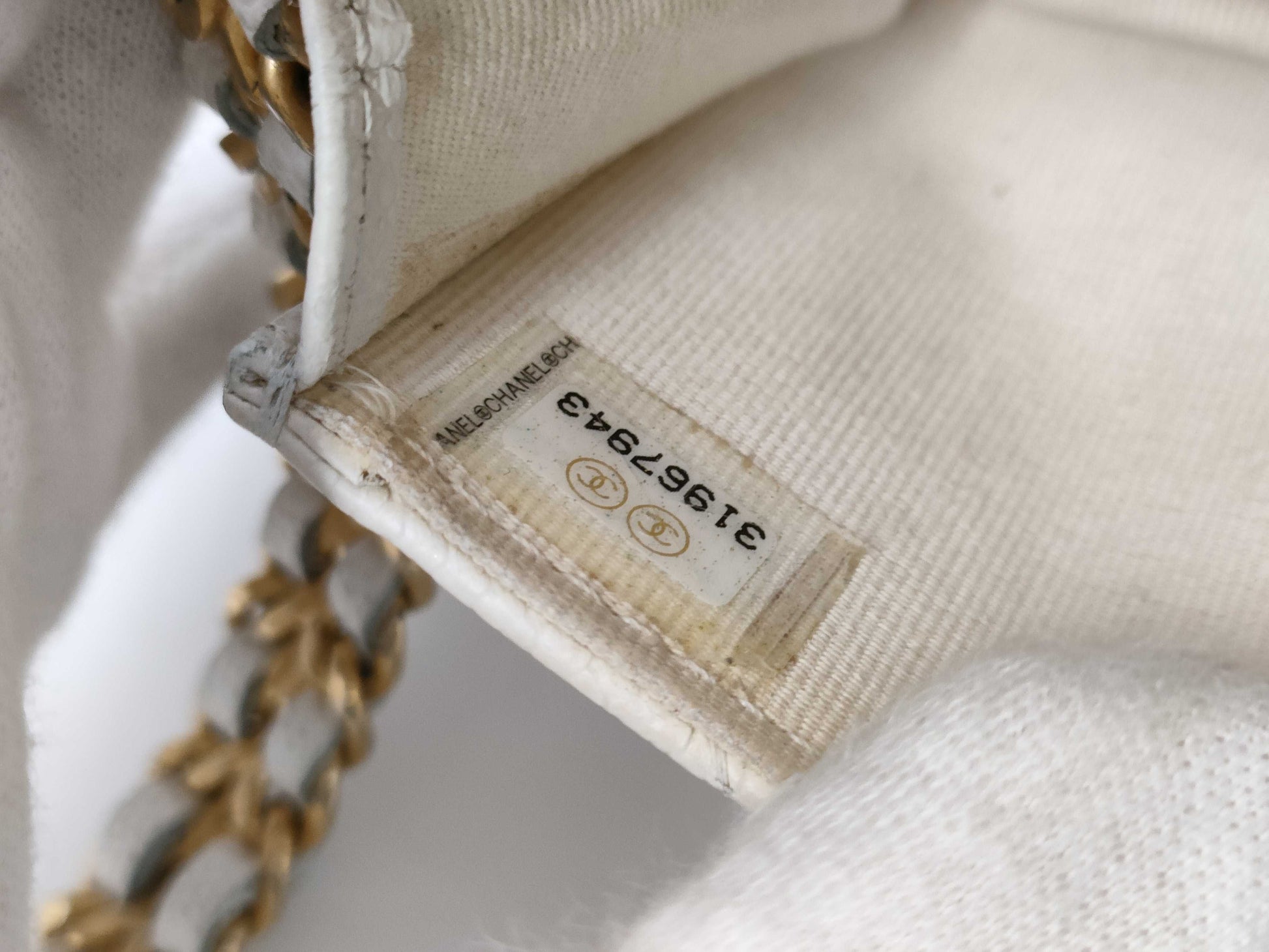CHANEL Chain Shoulder Bag Mini White 31 Series Shoulder Bag