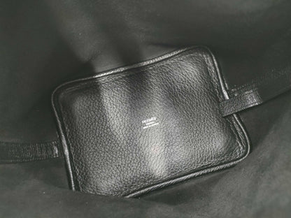 HERMES Picotin Lock PM Black with Silver Hardware, H Handbag