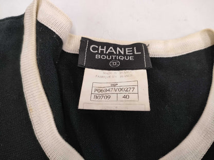 CHANEL Chanel Cardigan Two-tone Size 40 Tops