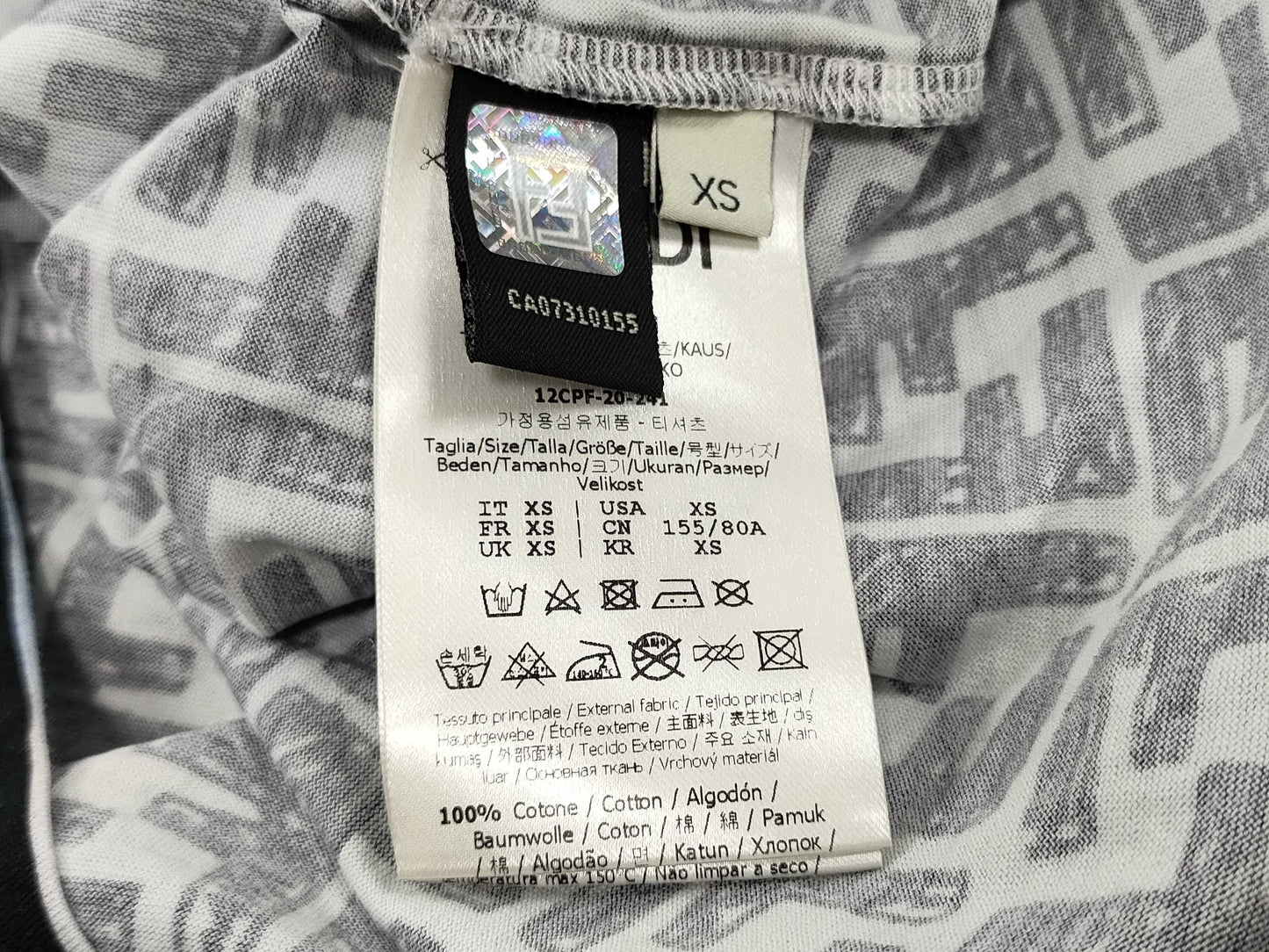 FENDI Zucca Short Sleeve T-Shirt