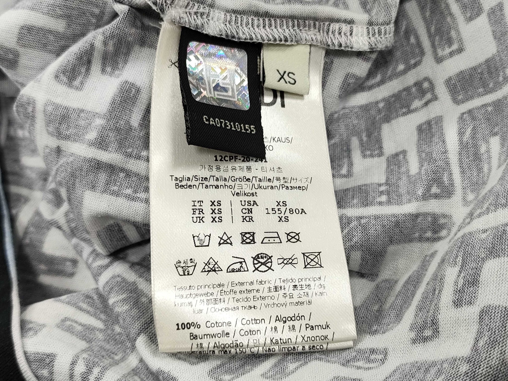 FENDI Zucca Short Sleeve T-Shirt