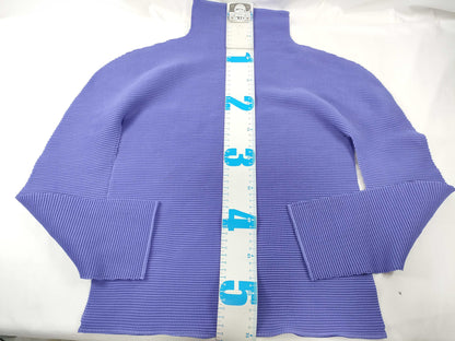 ISSEY MIYAKE Top, High Neck, Long Sleeve, Blue Top