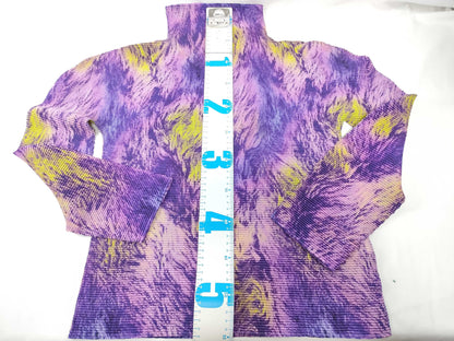 ISSEY MIYAKE Tops High Neck Long Sleeve All-Over Print Tops