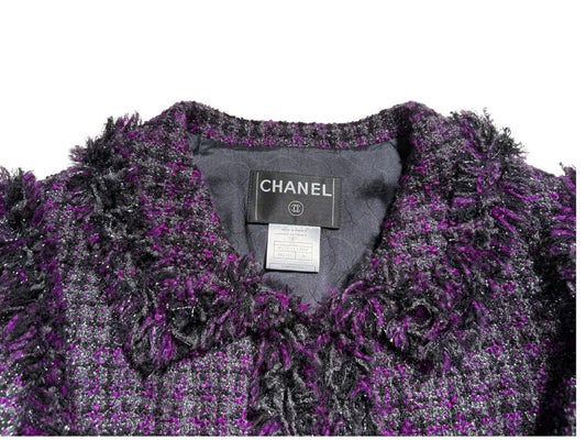 CHANEL Fancy Tweed Jacket 03A Size 36 Jacket