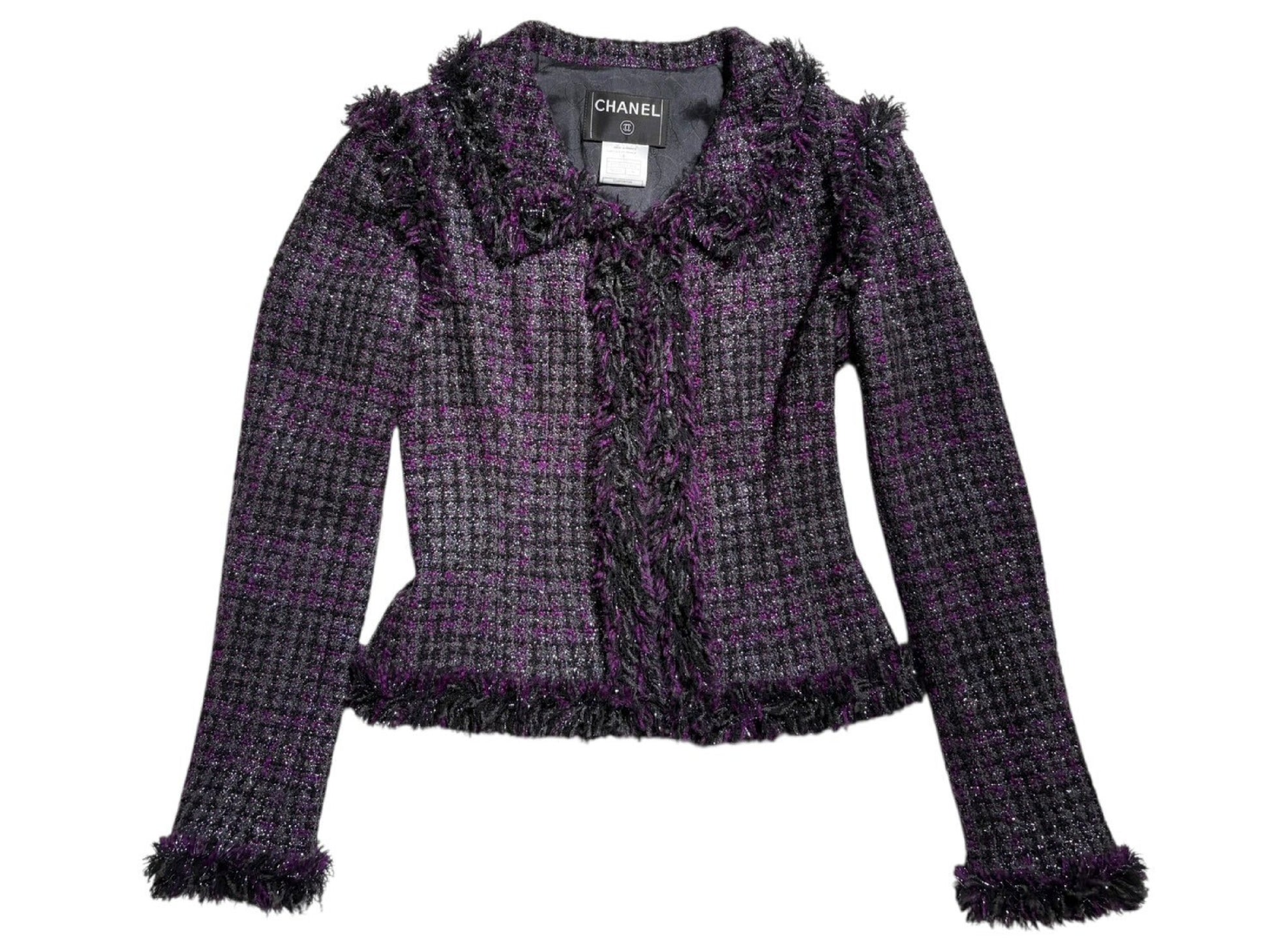 CHANEL Fancy Tweed Jacket 03A Size 36 Jacket