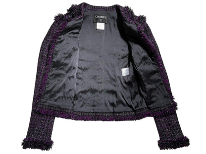 CHANEL Fancy Tweed Jacket 03A Size 36 Jacket