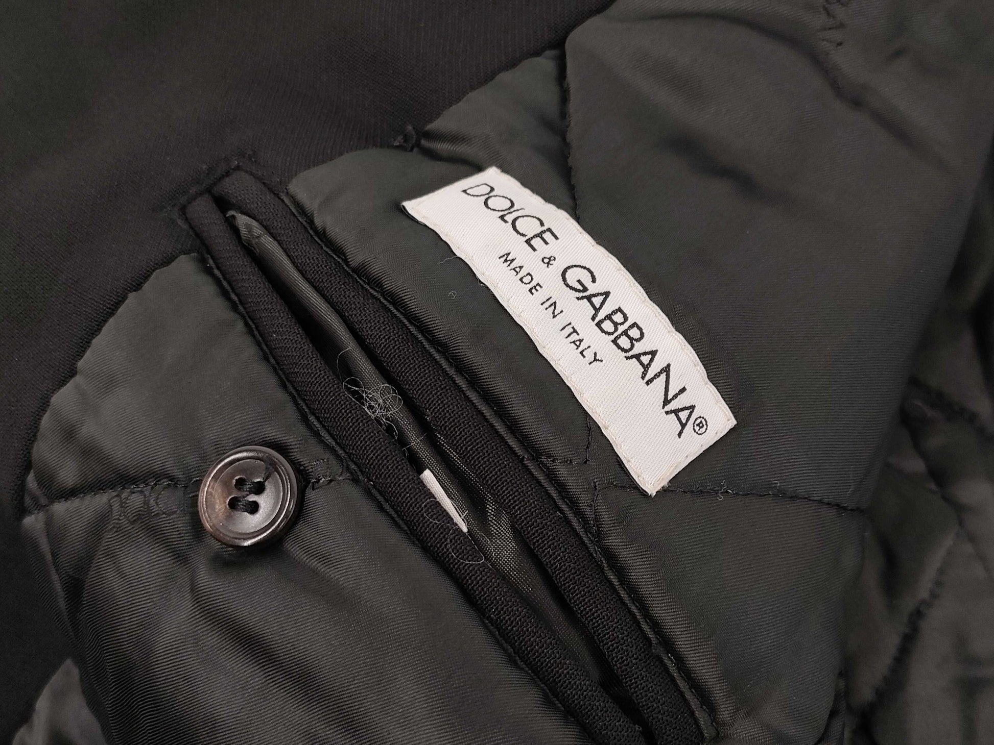 DOLCE & GABBANA P-coat, padded, double-breasted, size 48