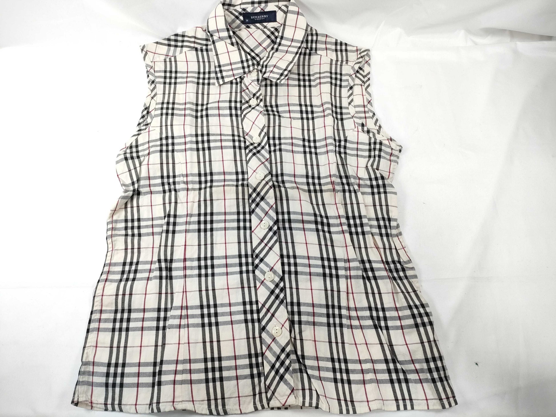 BURBERRY Nova Check Sleeveless Blouse