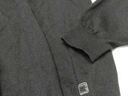 GUCCI Knit Sweater with Embroidered Logo, Size L, Tops