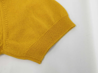 CHANEL Summer Knit Two-tone Coco Button Top Size 42