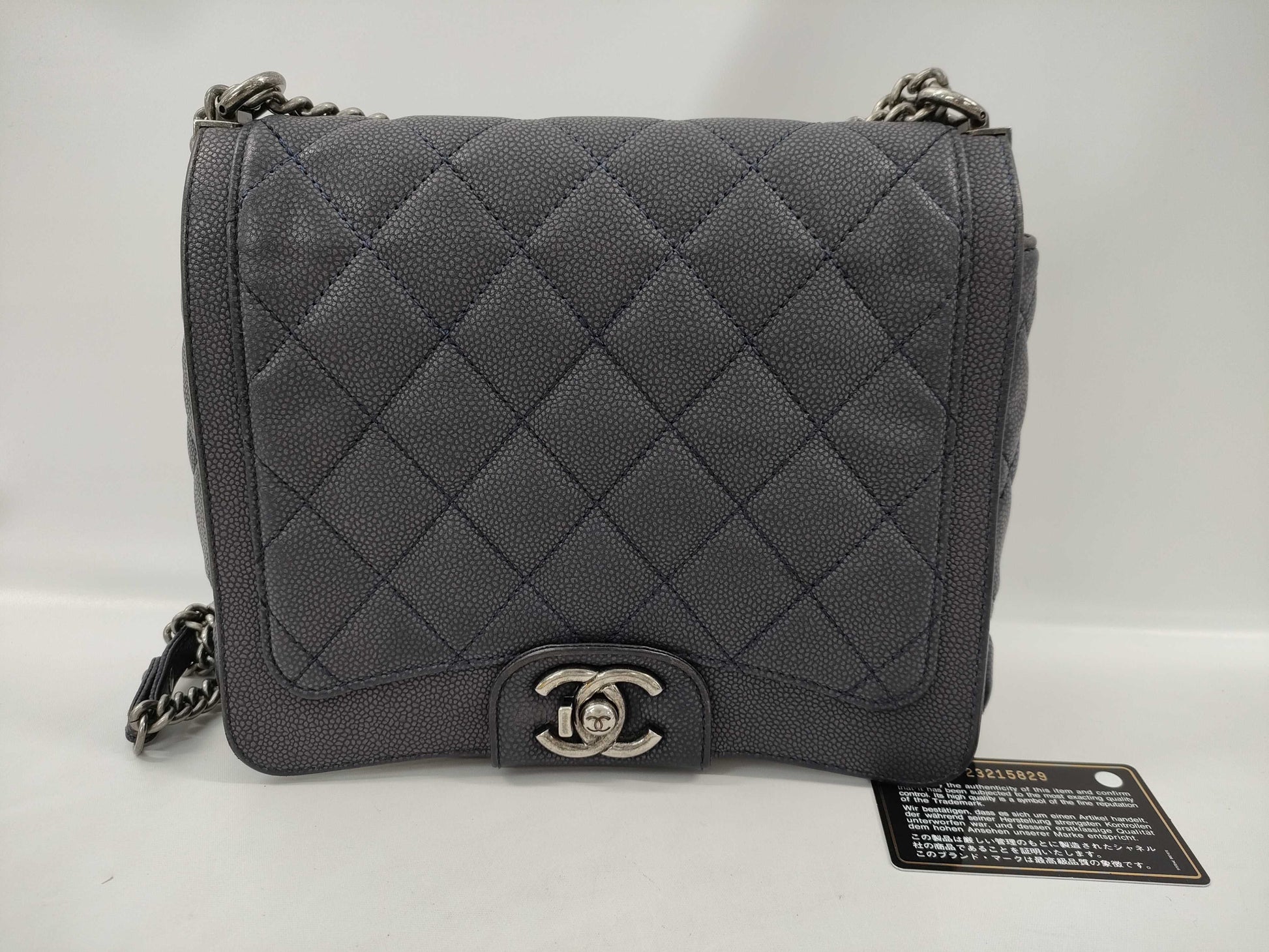 CHANEL Caviar Skin Shoulder Bag with Seal