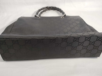 GUCCI Bamboo Tote Bag Black