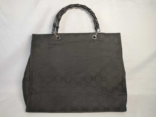 GUCCI Bamboo Tote Bag Black