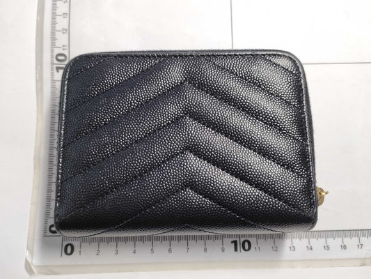 SAINT LAURENT Black Wallet with Box