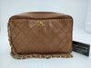 CHANEL Matelasse Chain Shoulder Bag, Lambskin, Brown, Shoulder Bag
