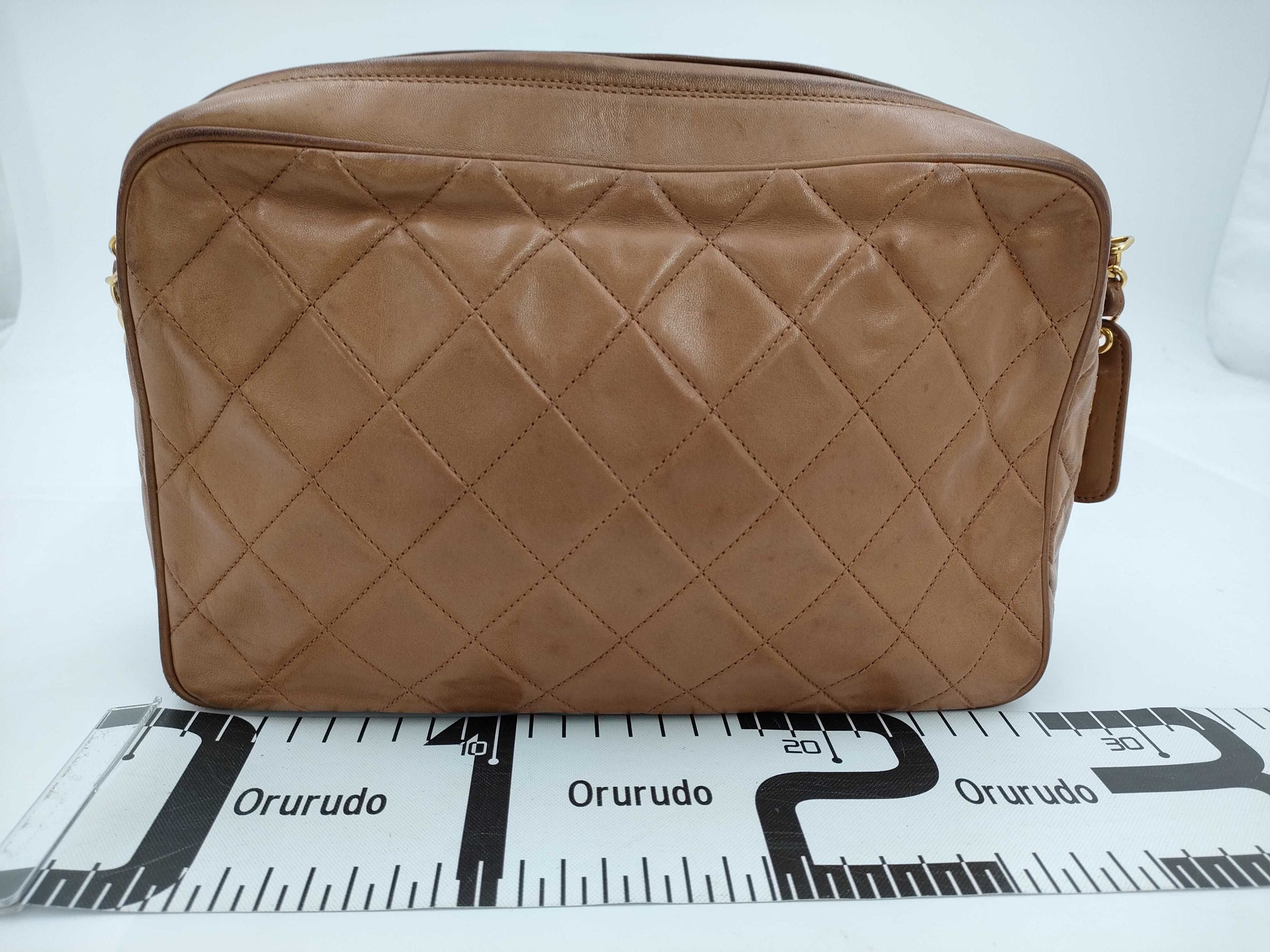 CHANEL Matelasse Chain Shoulder Bag, Lambskin, Brown, Shoulder Bag