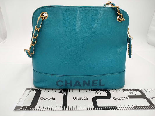 CHANEL Chain Shoulder Caviar Skin Shoulder Bag