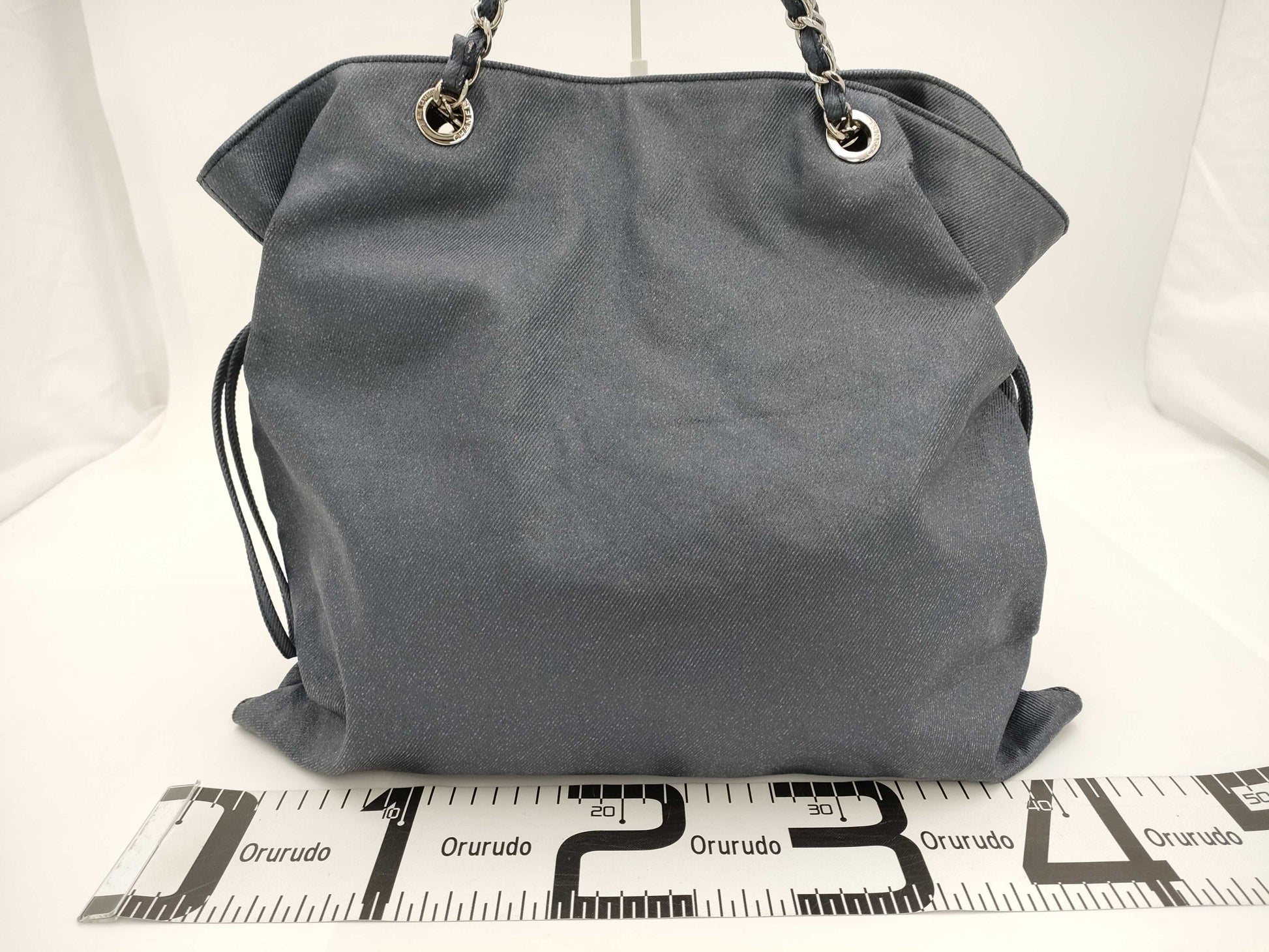 CHANEL Chain Shoulder Coated Canvas Shoulder Bag