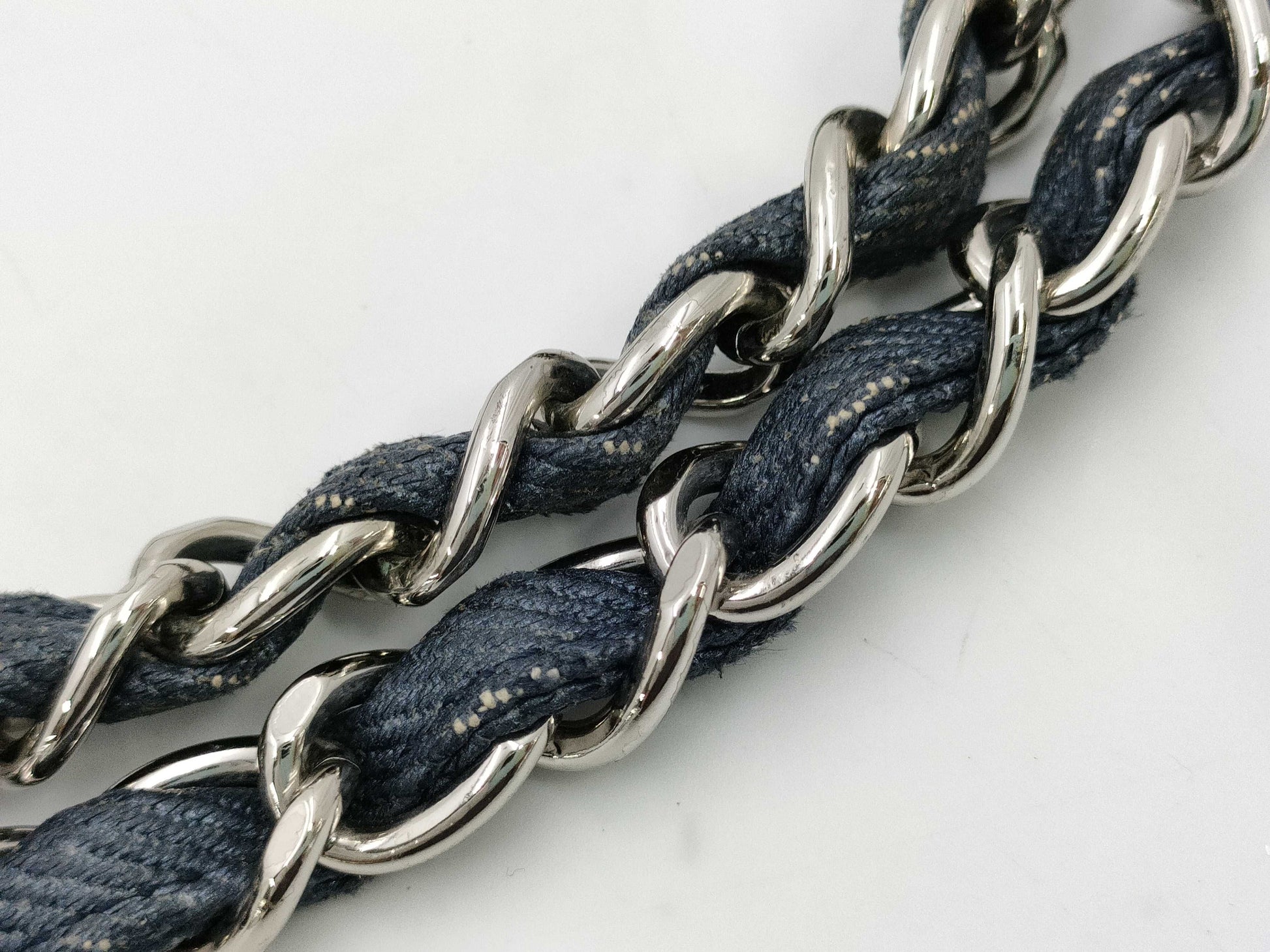 CHANEL Chain Shoulder Coated Canvas Shoulder Bag
