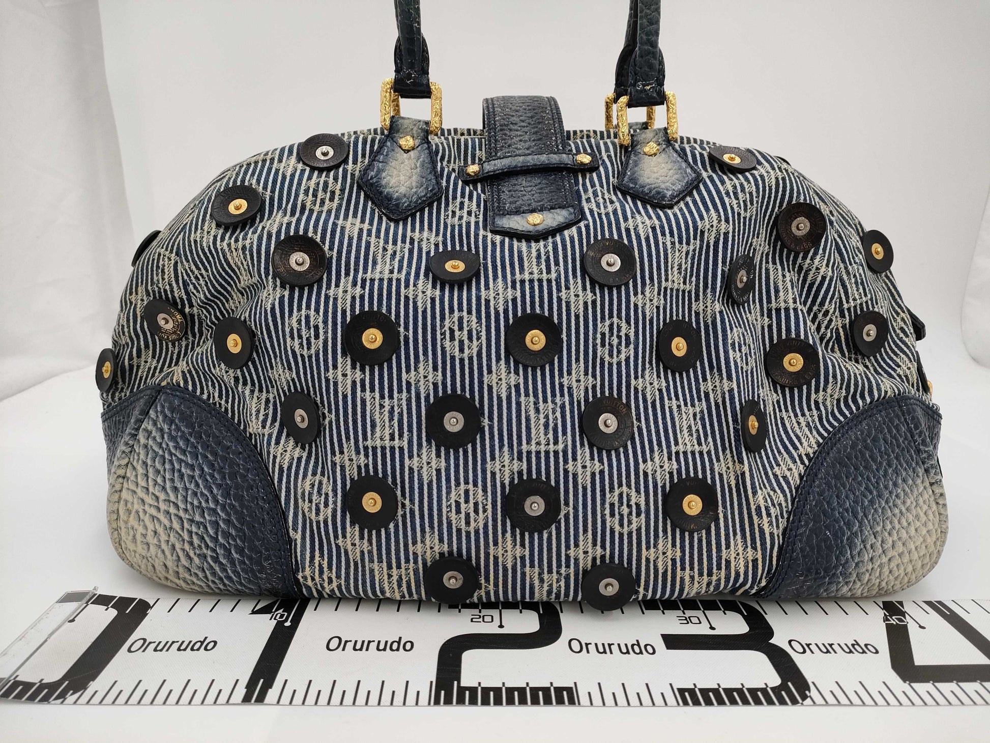 LOUIS VUITTON Polka Dots Panama Bowie Boston Bag