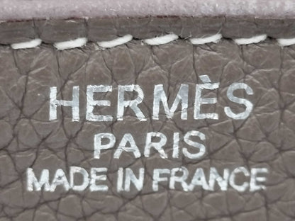 HERMES Birkin 35 in Taurillon Clemence Etoupe leather with silver hardware, N stamped.