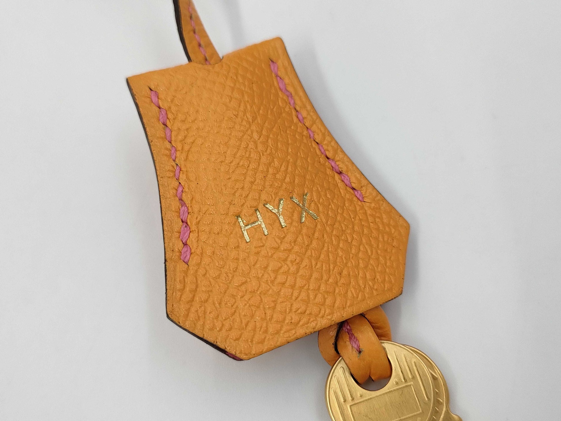 HERMES Kelly 28 Serie Personal Order Epsom Leather Rose Azalee Jaune D'or with Matte Gold Hardware and C Stamp