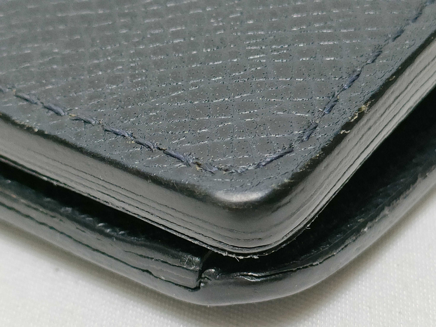 LOUIS VUITTON RFID Unverifiable SP2172 Taiga Louis Vuitton Brazza Wallet Black Taiga Leather Silver Brass SP2172 Wallet