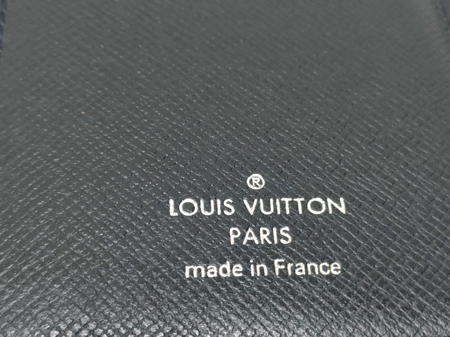 LOUIS VUITTON RFID Unverifiable SP2172 Taiga Louis Vuitton Brazza Wallet Black Taiga Leather Silver Brass SP2172 Wallet