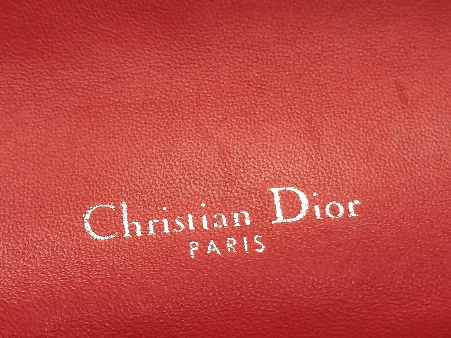 Dior Miss Dior Red Cannage Lambskin Leather Silver Shoulder Bag 01-BO-0174