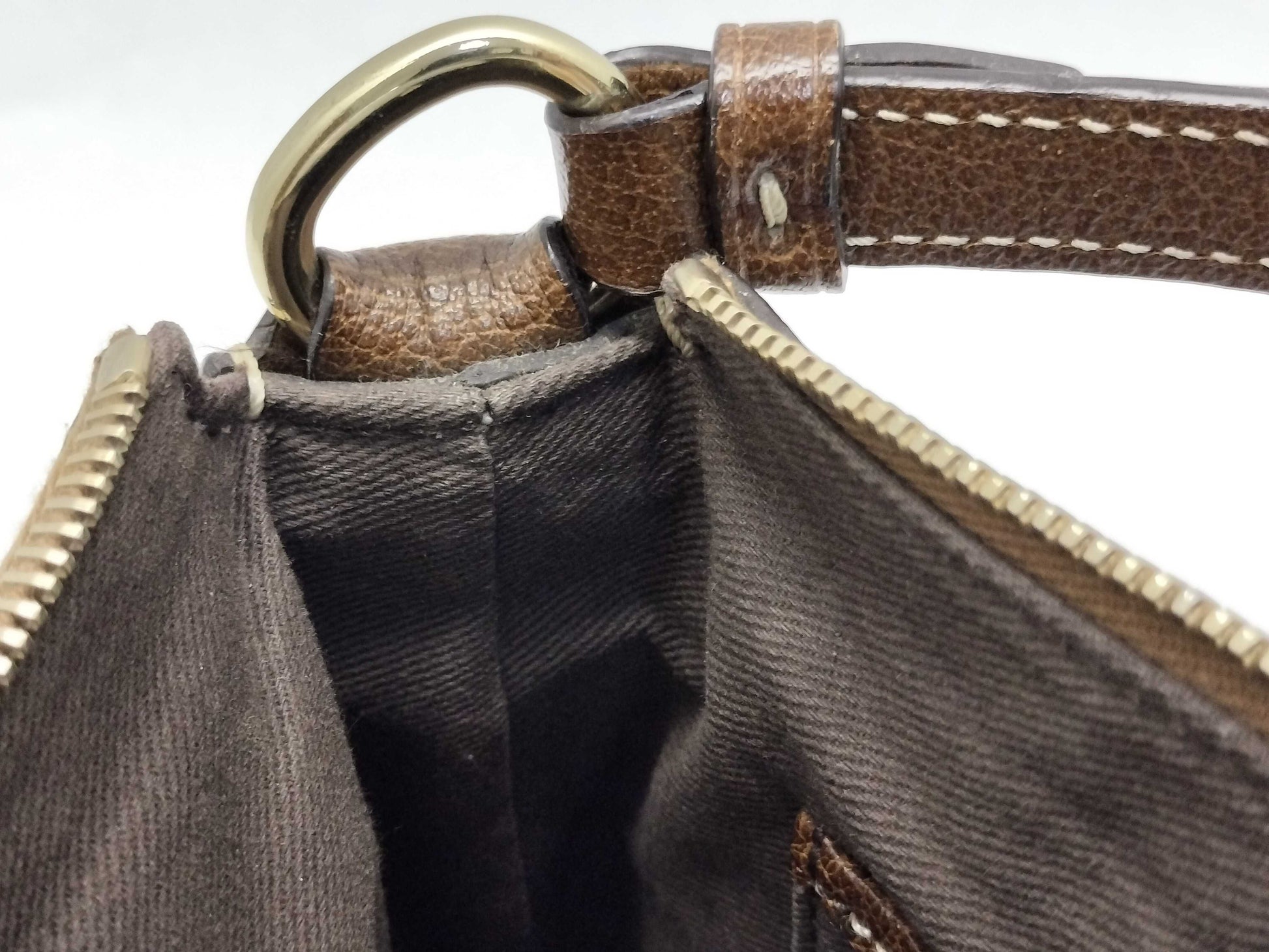 CELINE Celine Pochette Hobo Handbag in Purple/Brown Horse Carriage Print Canvas with Gold SC-ST-0097
