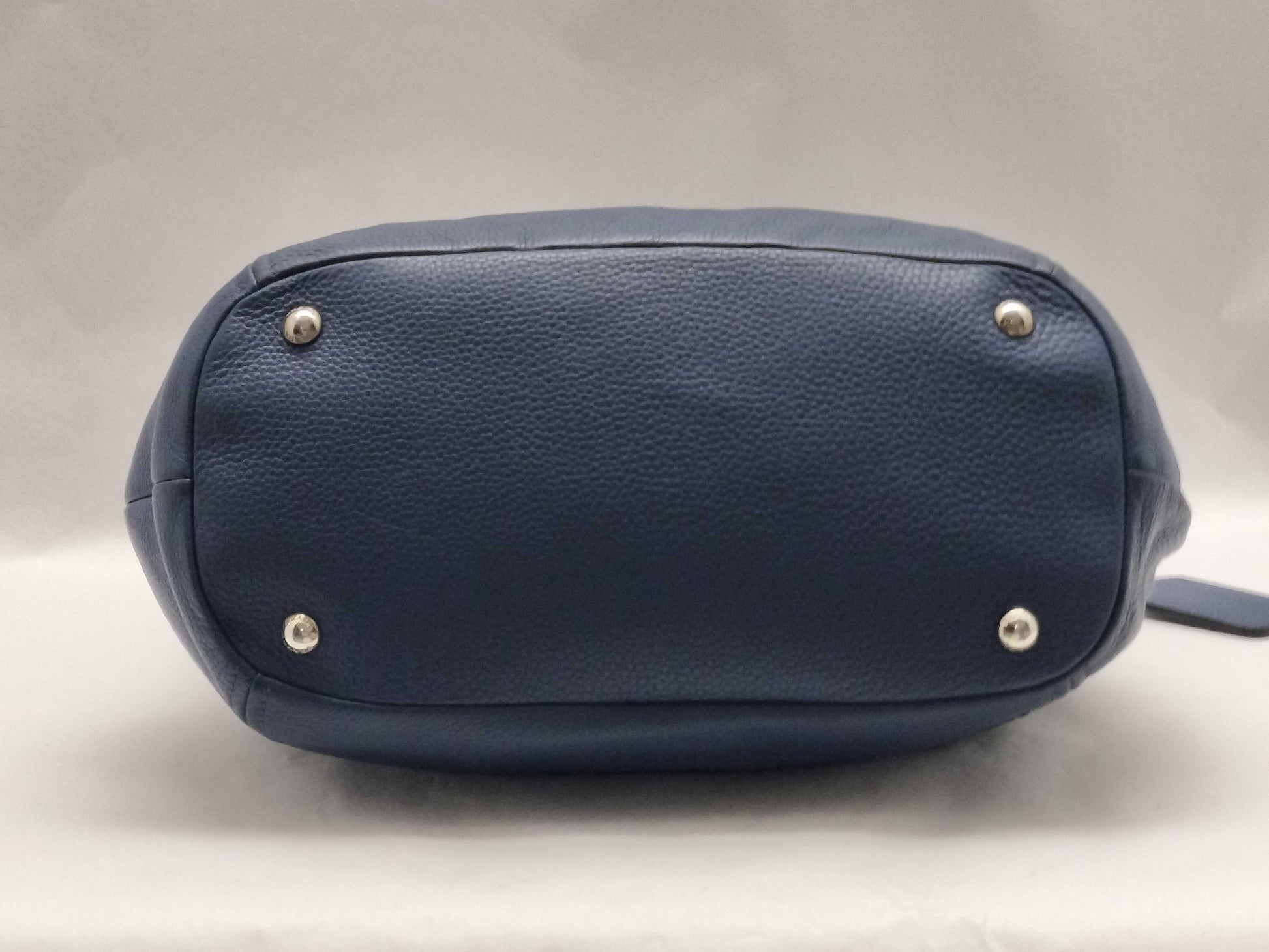 PRADA Prada Buckle Zip Hobo Shoulder Bag in Blue Vitello Dino Leather and Silver, Size 158