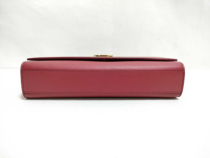 SAINT LAURENT Yves Saint Laurent Medium Kate Shoulder Bag in Red Grain de Poudre Leather with Gold, MAL 364021 0118