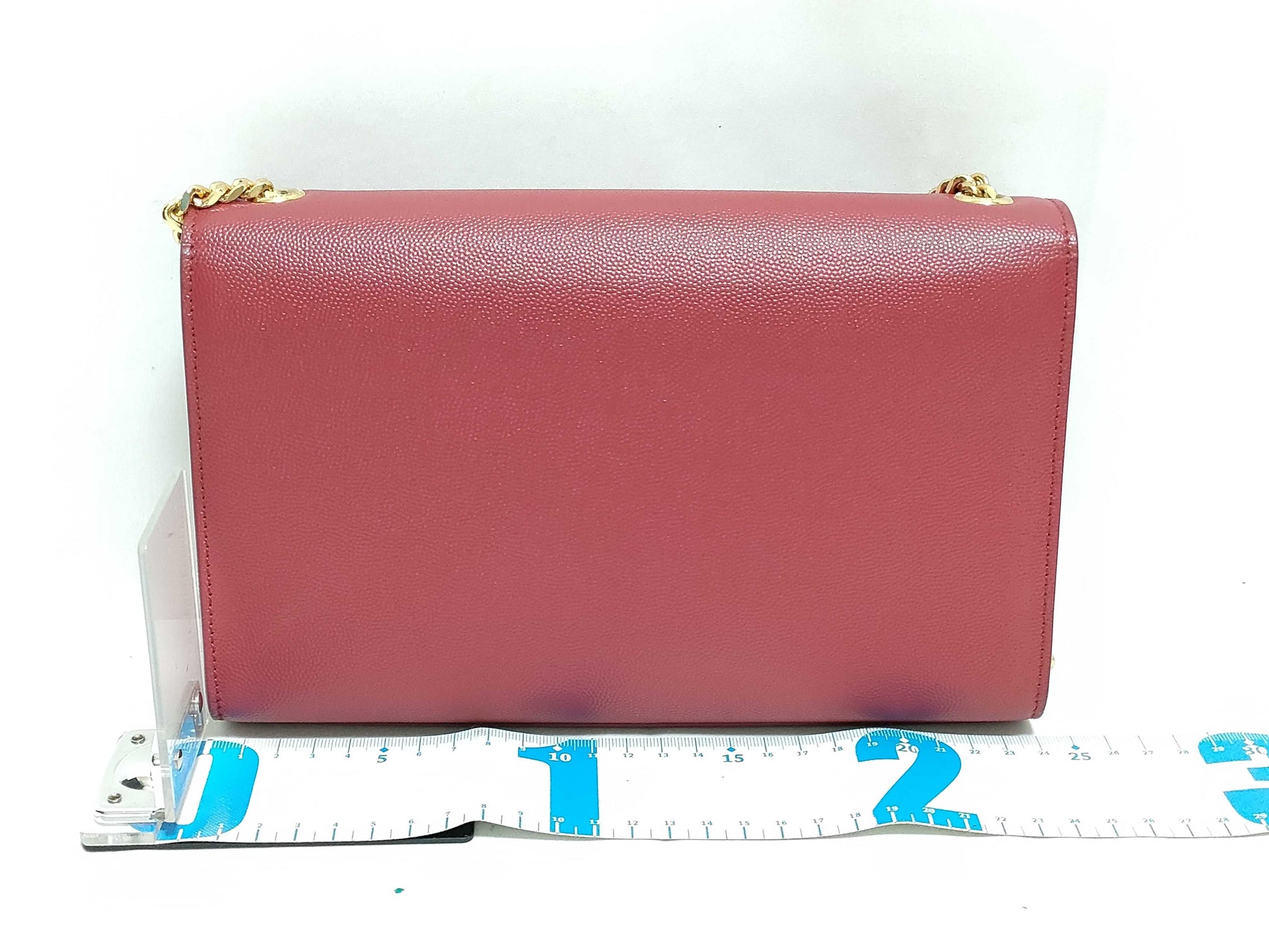 SAINT LAURENT Yves Saint Laurent Medium Kate Shoulder Bag in Red Grain de Poudre Leather with Gold, MAL 364021 0118