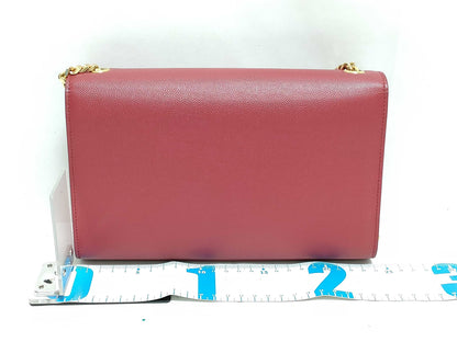 SAINT LAURENT Yves Saint Laurent Medium Kate Shoulder Bag in Red Grain de Poudre Leather with Gold, MAL 364021 0118