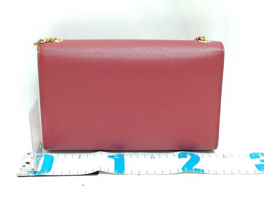 SAINT LAURENT Yves Saint Laurent Medium Kate Shoulder Bag in Red Grain de Poudre Leather with Gold, MAL 364021 0118