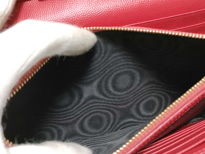 SAINT LAURENT Yves Saint Laurent Classic Cassandre Chain Wallet in Red Quilted Grain de Poudre Leather with Gold GUE377828-0217 Shoulder Bag