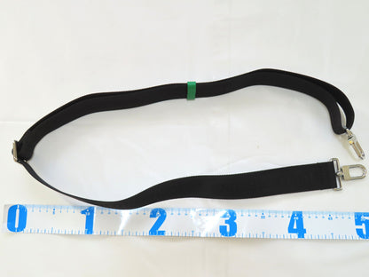 LOUIS VUITTON Louis Vuitton Signature Adjustable Strap, Black/Green, Silver Hardware, 95*4.5*0.5cm Strap