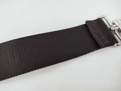 LOUIS VUITTON Louis Vuitton Signature Adjustable Strap Black/Green Silver Hardware 95*4.5*.05cm Other Accessories