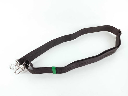 LOUIS VUITTON Louis Vuitton Signature Adjustable Strap Black/Green Silver Hardware 95*4.5*.05cm Other Accessories
