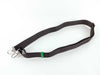 LOUIS VUITTON Louis Vuitton Signature Adjustable Strap Black/Green Silver Hardware 95*4.5*.05cm Other Accessories