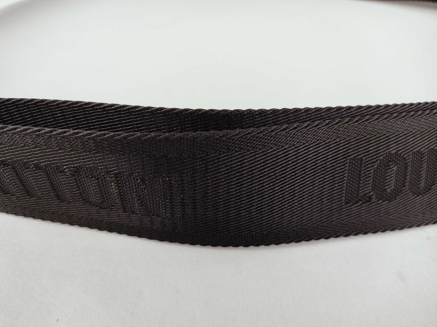 LOUIS VUITTON Louis Vuitton Signature Adjustable Strap Black/Green Silver Hardware 95*4.5*.05cm Other Accessories